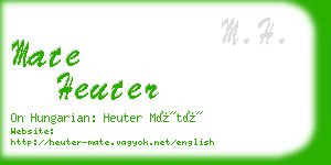 mate heuter business card